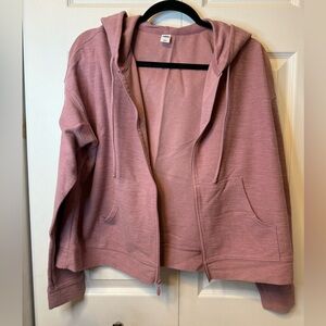 Old Navy Women's Mauve Zip-Up Hoodie